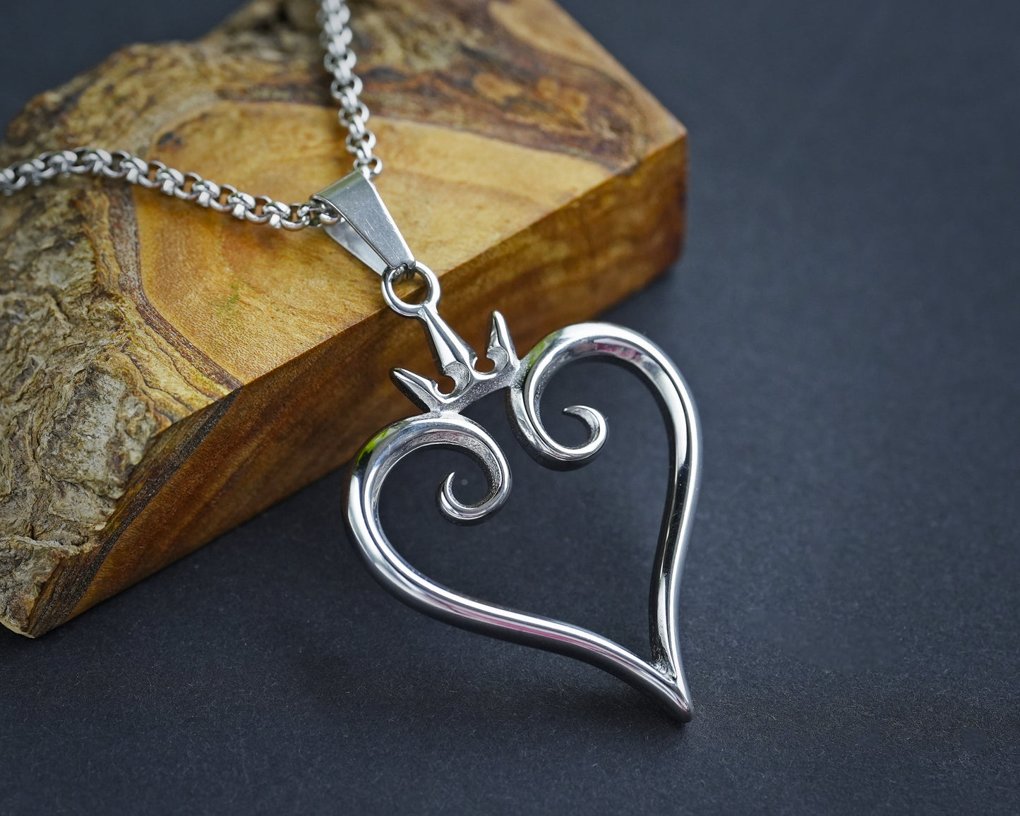 Kingdom Hearts Nobody Edelstahl Anhänger Halskette Charm Halskette Schmuck