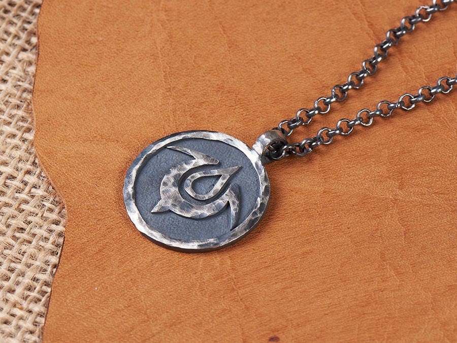 925 Sterling Silver Fire Emblem Exalt Solid Metal Pendant Necklace - Baldur Jewelry