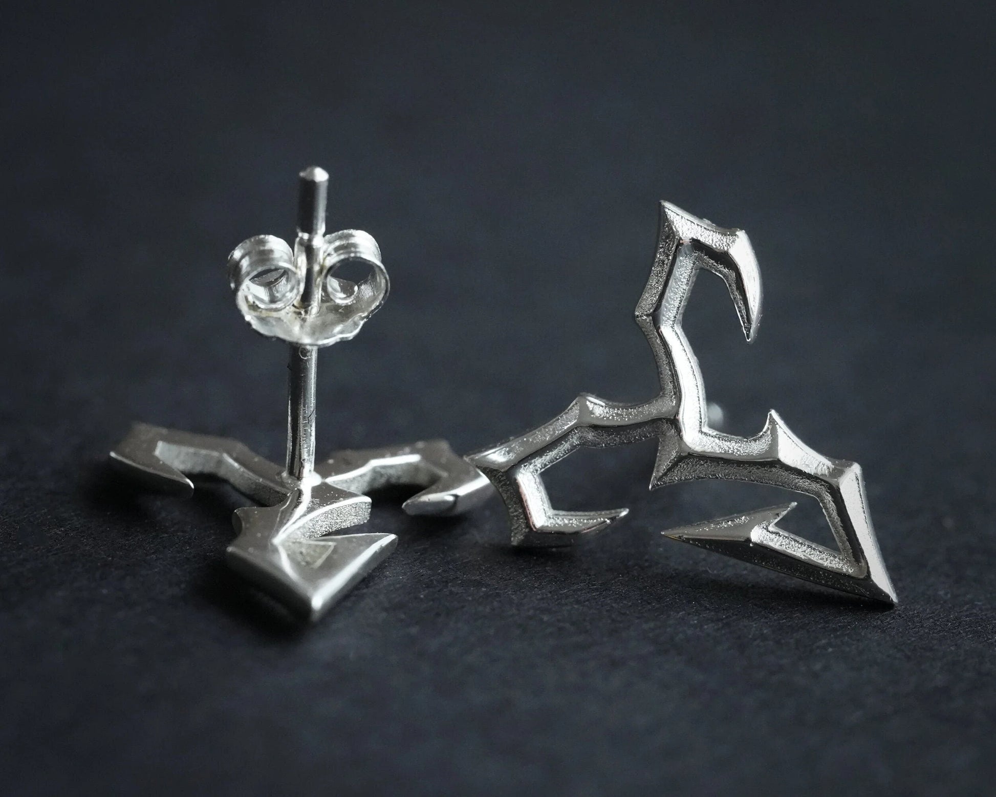 925 Sterling Silver Tidus Zanarkand Abes Stud Earrings from Final Fantasy X - Baldur Jewelry