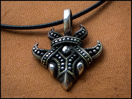 925 Sterling Silver Viking Bird Raven Huginn Muninn Pendant - Baldur Jewelry