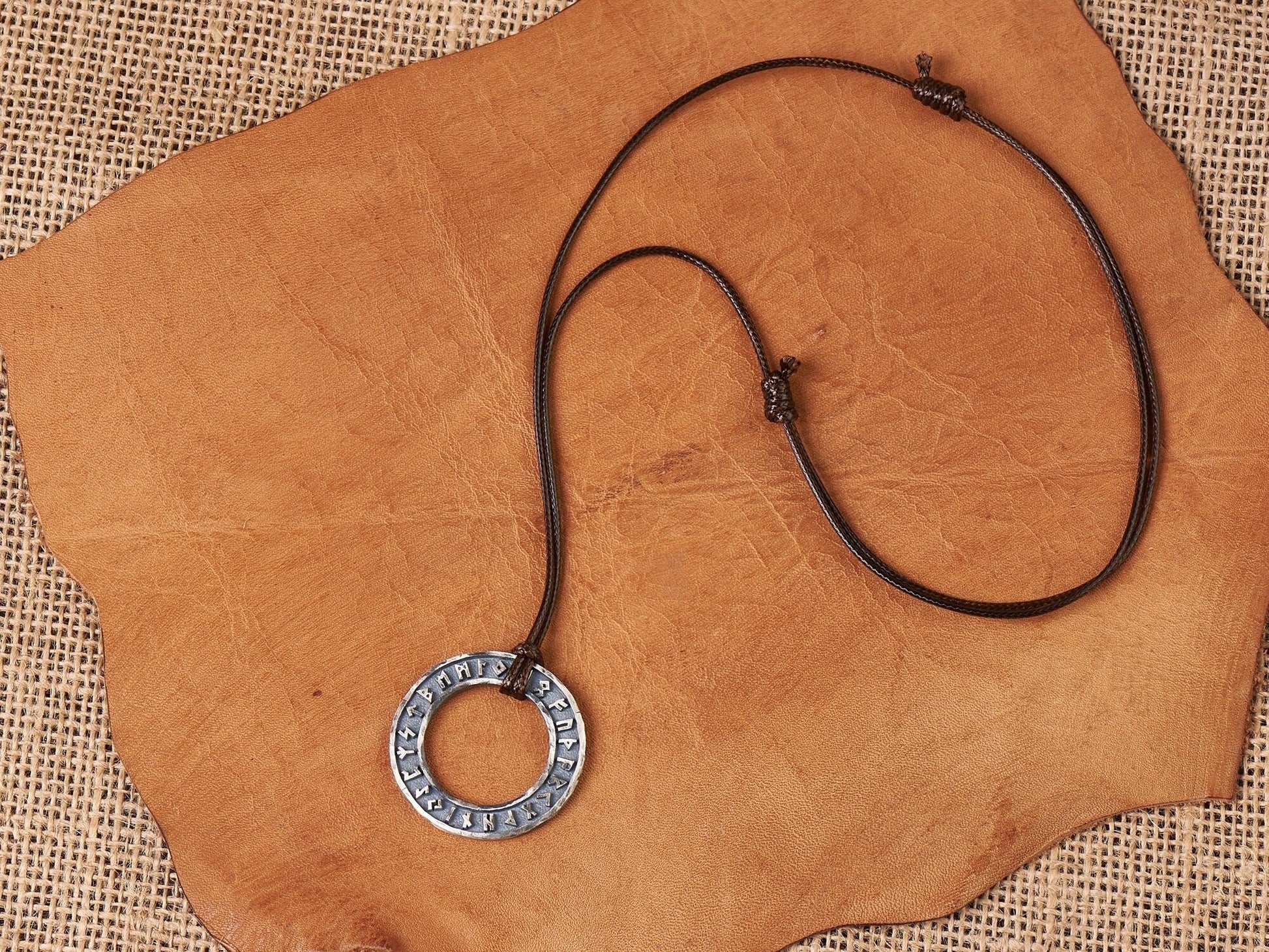 925 Sterling Silver Viking Rune necklace,Futhark Norse Rune Amulet, Viking jewelry, Runes Pendant - Baldur Jewelry