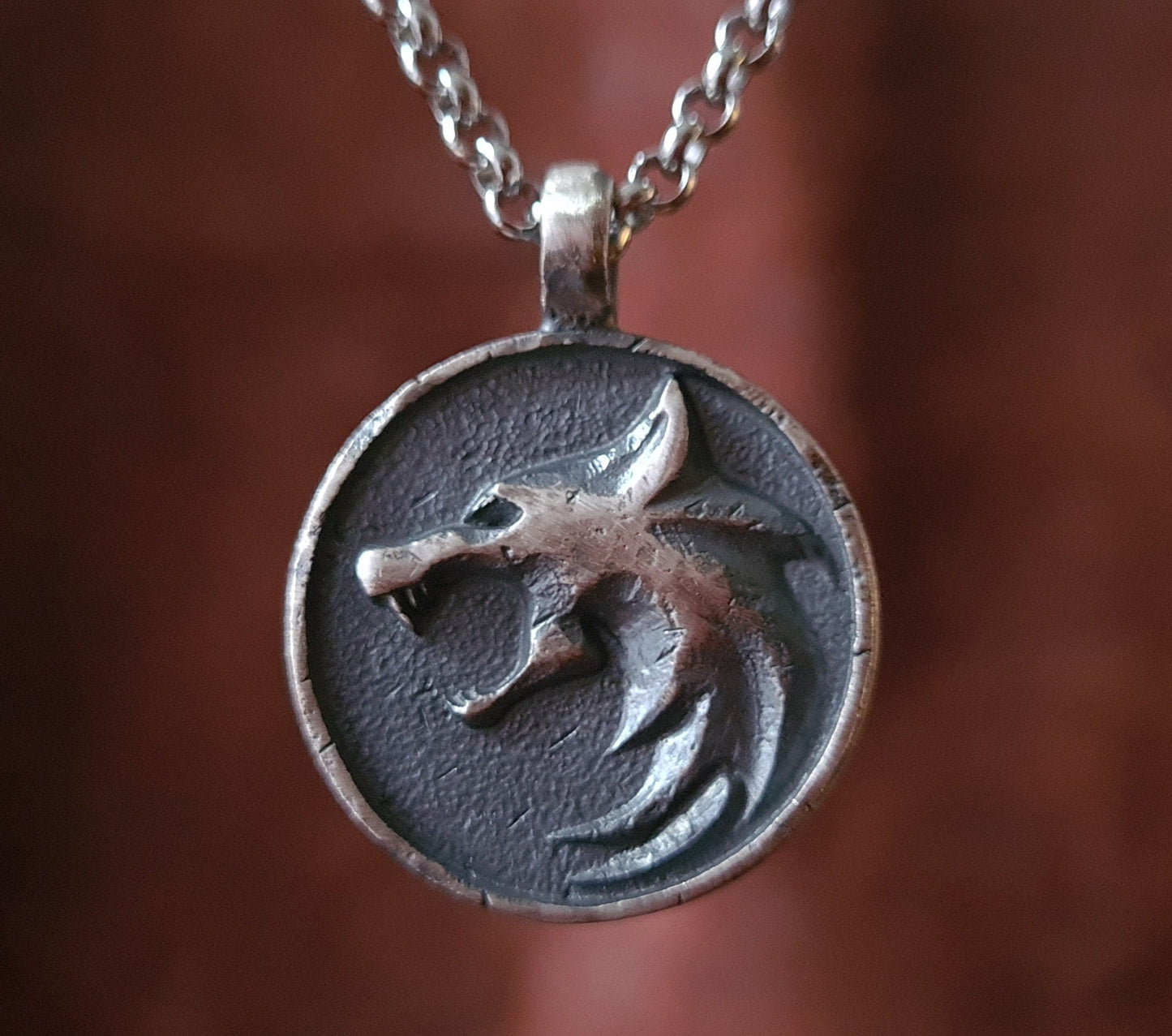 925 Sterling Silver Witcher Necklace Pendant With Chain - Baldur Jewelry