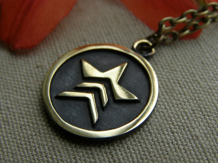 Mass Effect Renegade Pendant Necklace Amulet