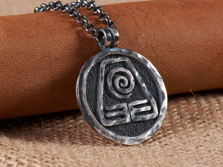 Avatar Last Airbender Earth Kingdom Nation Necklace Pendant 925 Sterling Silver / Brass - Baldur Jewelry