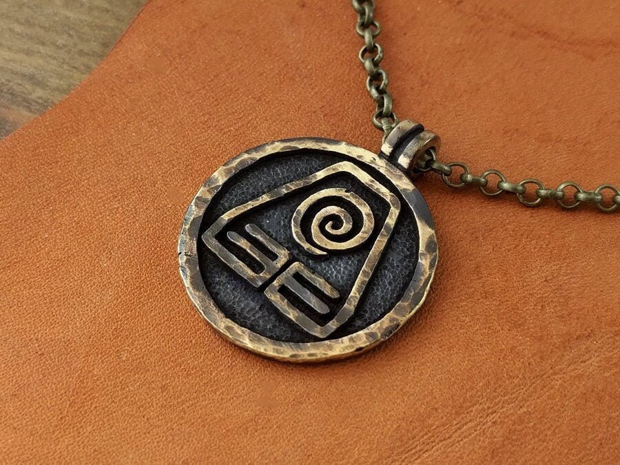 Avatar Last Airbender Earth Kingdom Nation Necklace Pendant 925 Sterling Silver / Brass - Baldur Jewelry