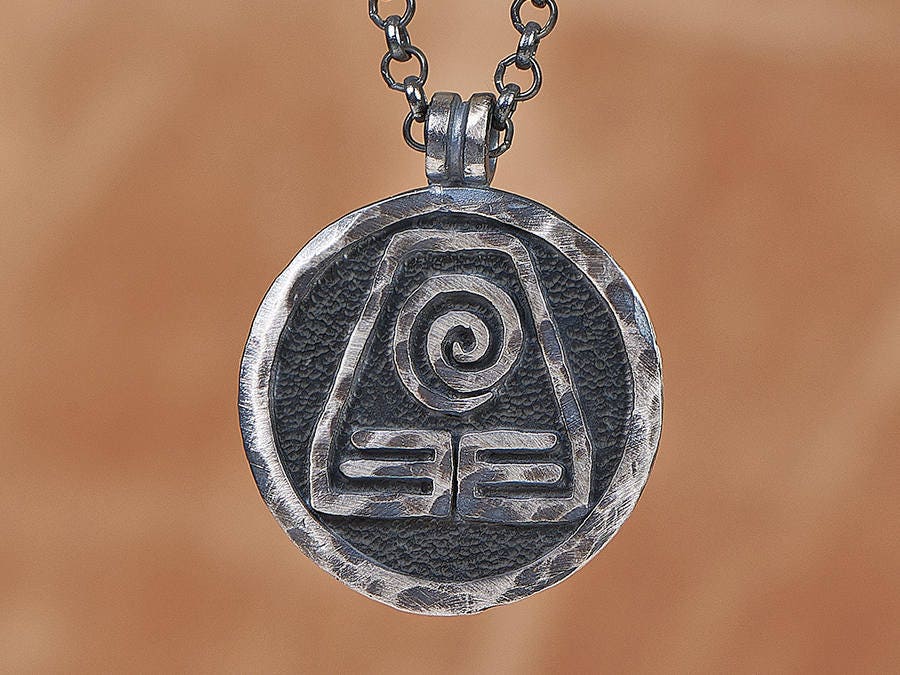 Avatar Last Airbender Earth Kingdom Nation Necklace Pendant 925 Sterling Silver / Brass - Baldur Jewelry