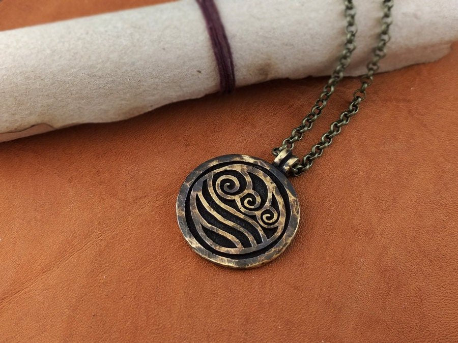 Avatar Last Airbender Water Tribe Nation Necklace Pendant 925 Sterling Silver / Brass - Baldur Jewelry