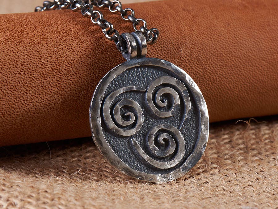 Avatar The Last Airbender Air Nomad Tribe Nation Necklace Pendant Accessories Pin 925 Sterling Silver / Brass - Baldur Jewelry