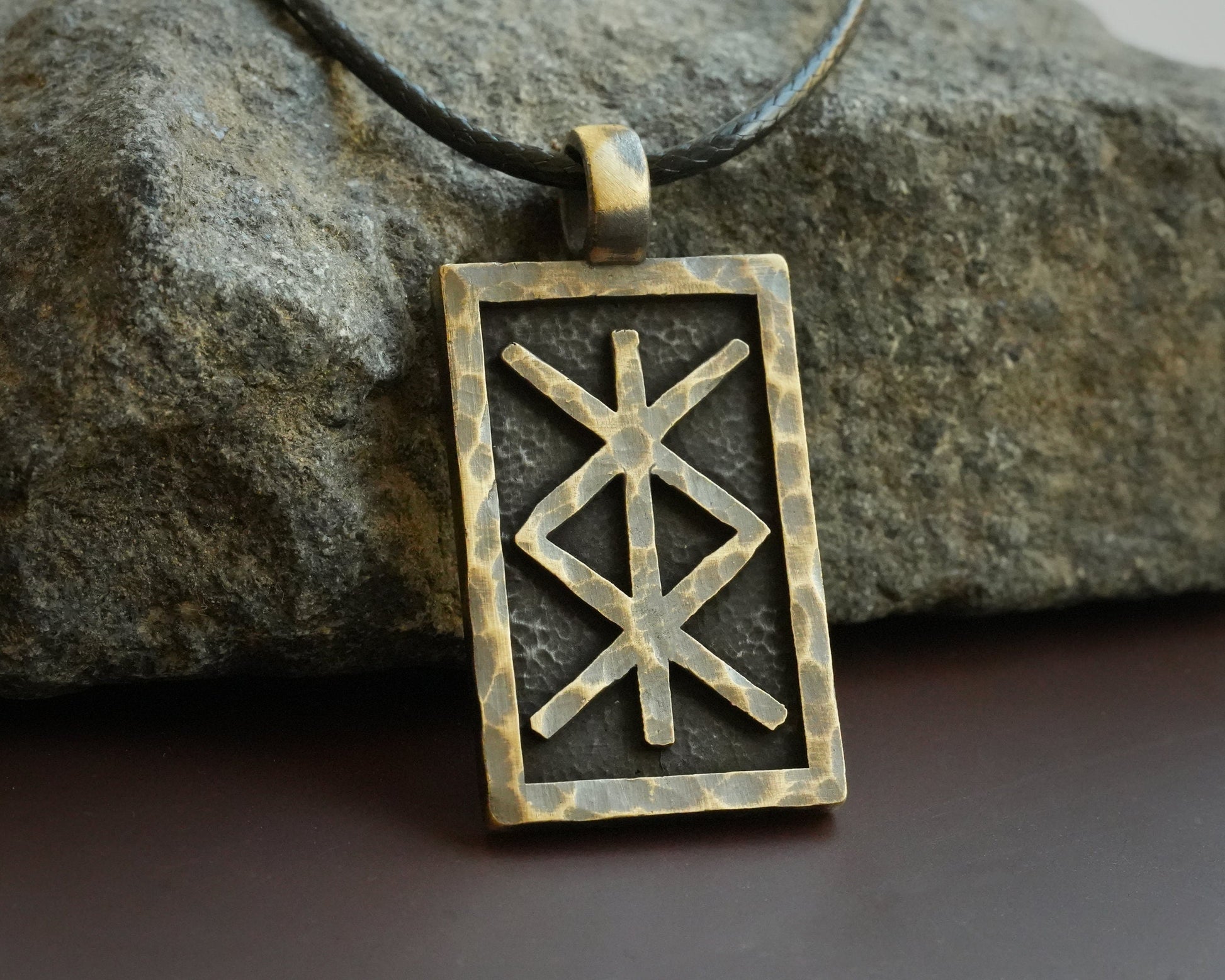 Bind Rune Protection Necklace Viking Elder Futhark Celtic Norse Jewelry Runes Pendant Amulet - Baldur Jewelry