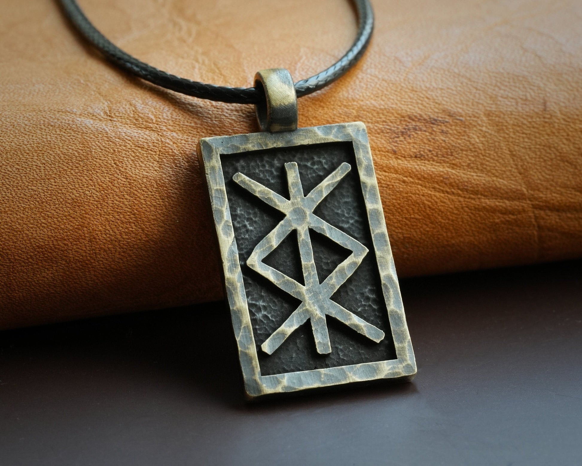 Bind Rune Protection Necklace Viking Elder Futhark Celtic Norse Jewelry Runes Pendant Amulet - Baldur Jewelry