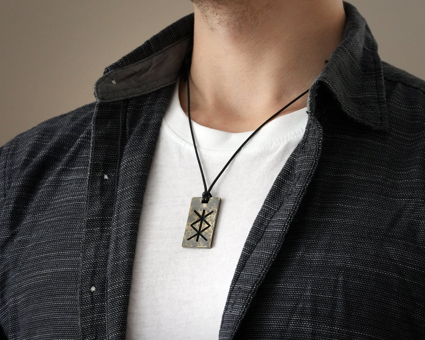 Bind Rune Protection Necklace Viking Elder Futhark Celtic Norse Jewelry Runes Pendant Amulet - Baldur Jewelry