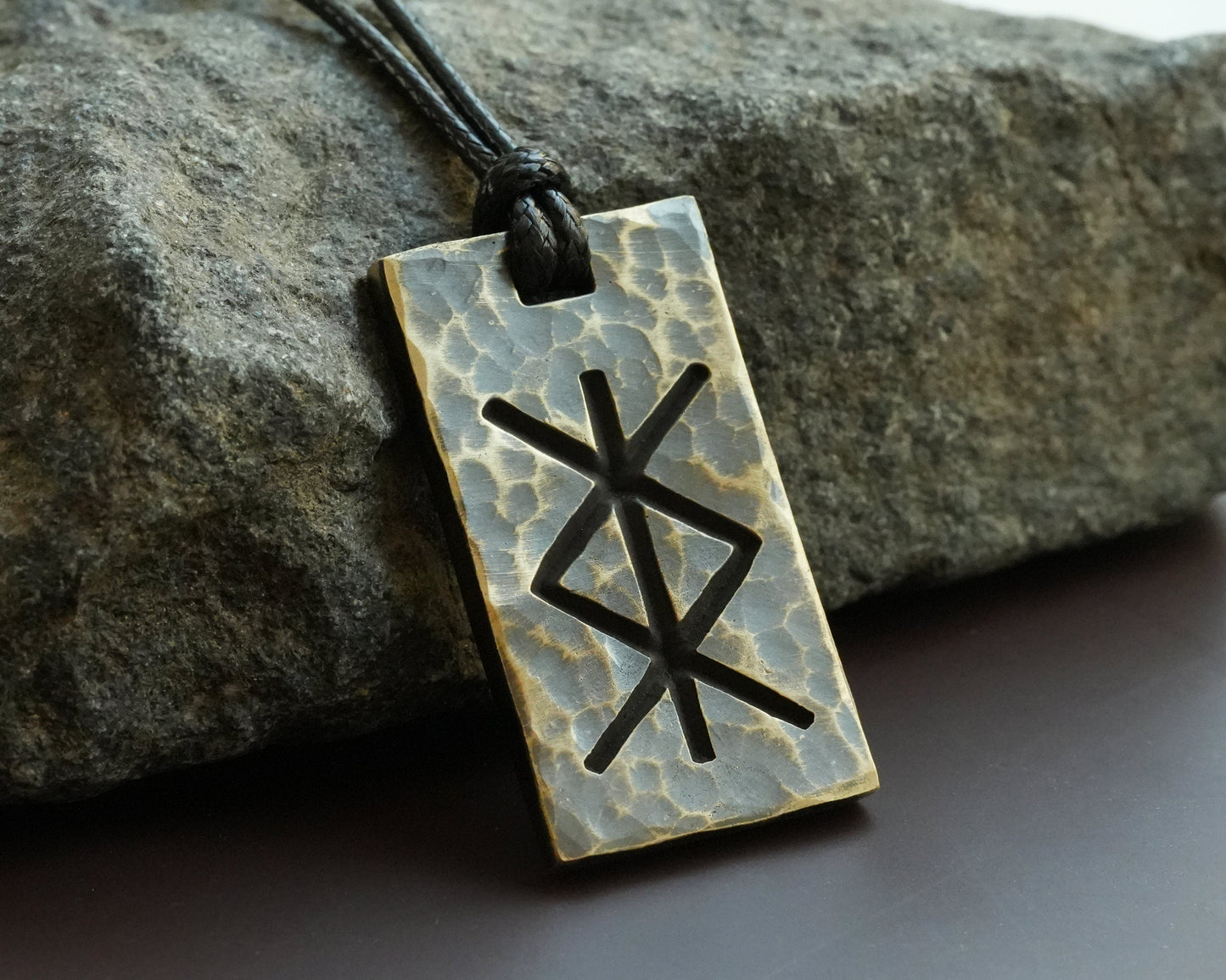 Bind Rune Protection Necklace Viking Elder Futhark Celtic Norse Jewelry Runes Pendant Amulet - Baldur Jewelry