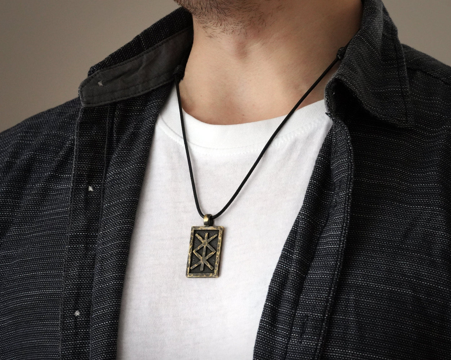 Bind Rune Protection Necklace Viking Elder Futhark Celtic Norse Jewelry Runes Pendant Amulet - Baldur Jewelry