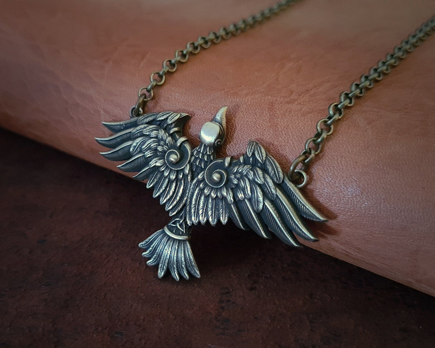 Celtic Phoenix Necklace Eternal Bird From Flames For Women - Transformation and Resilience - Baldur Jewelry