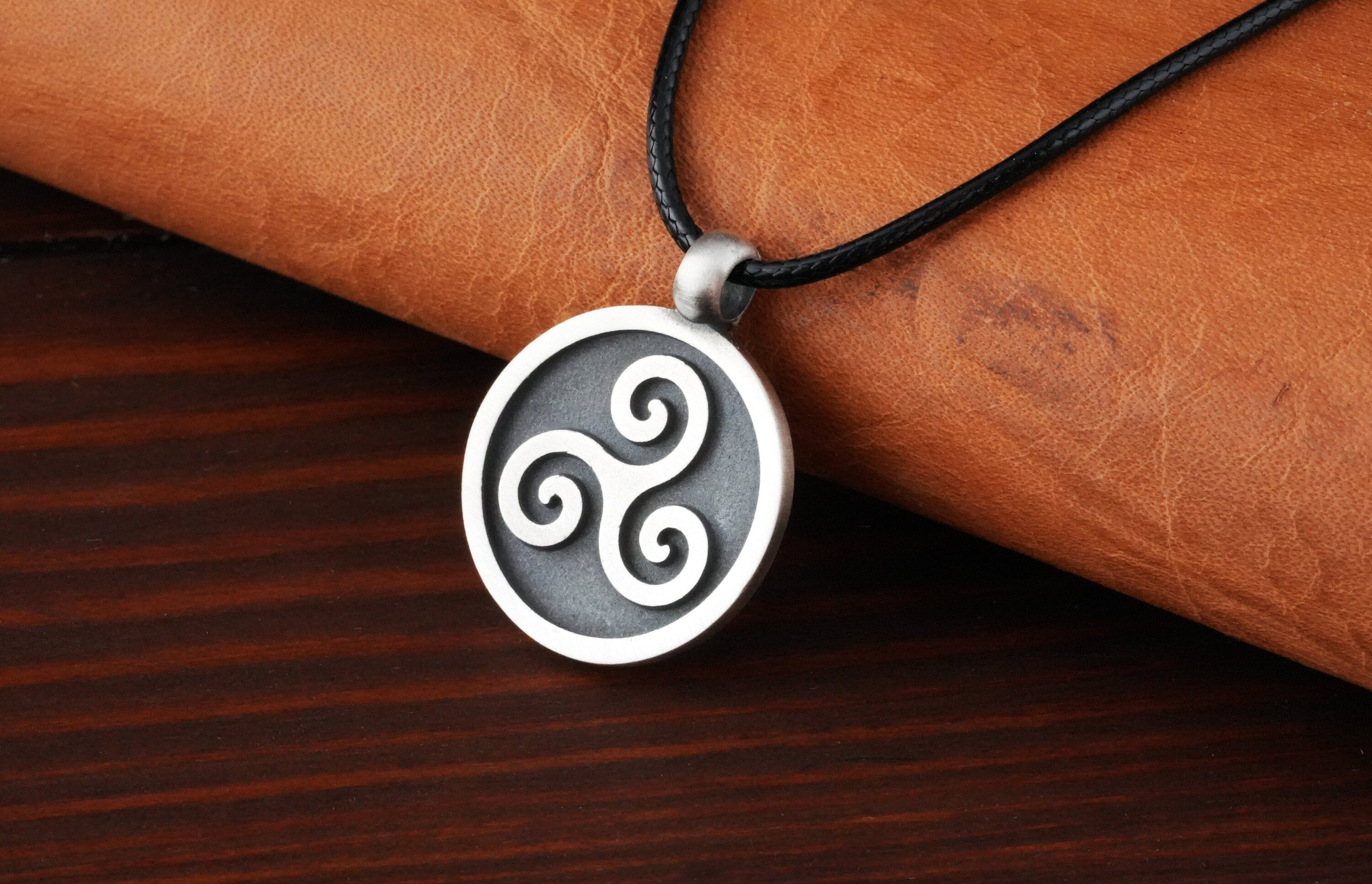 Triskelion Necklace | Sterling Silver Pendant Necklace | cheapest Handmade Jewelry | Women's & Men's Necklace | Triskele Symbol | Irish Celtic Symbol