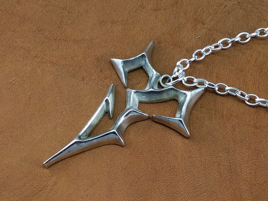 Large Sterling Silver Tidus Necklace from Final Fantasy X