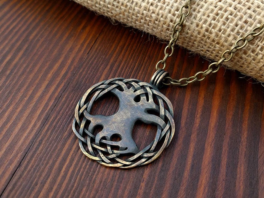 Viking Norse Yggdrasil Tree of Life Pendant Necklace Jewelry Amulet - Baldur Jewelry