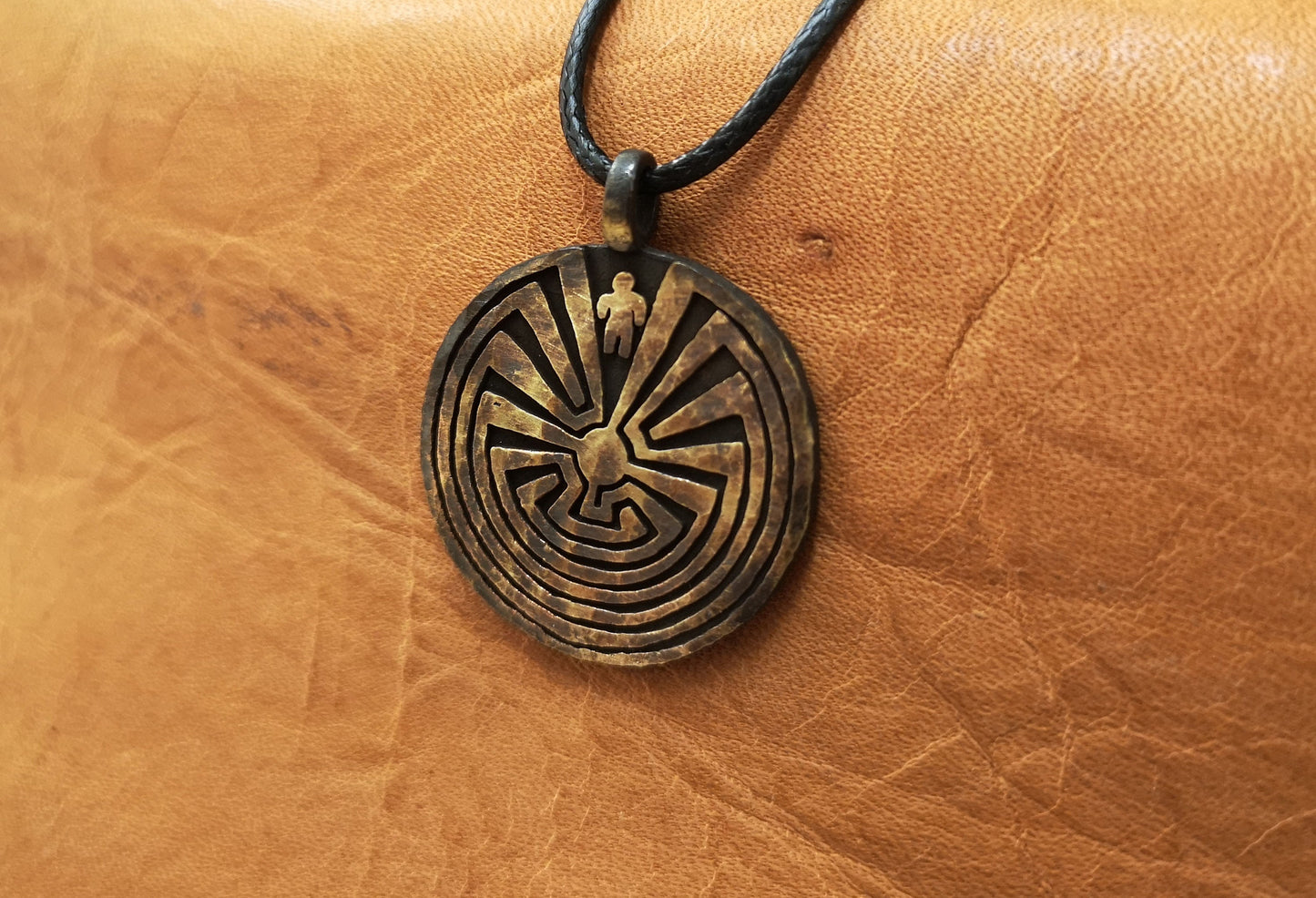 Labyrinth Necklace Pendant Amulet Maze Jewelry - Baldur Jewelry