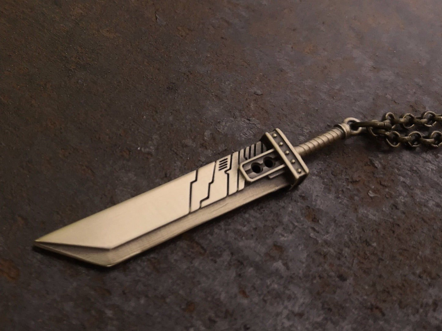 Final Fantasy VII Cloud Buster Sword Necklace Pendant Jewelry - Baldur Jewelry
