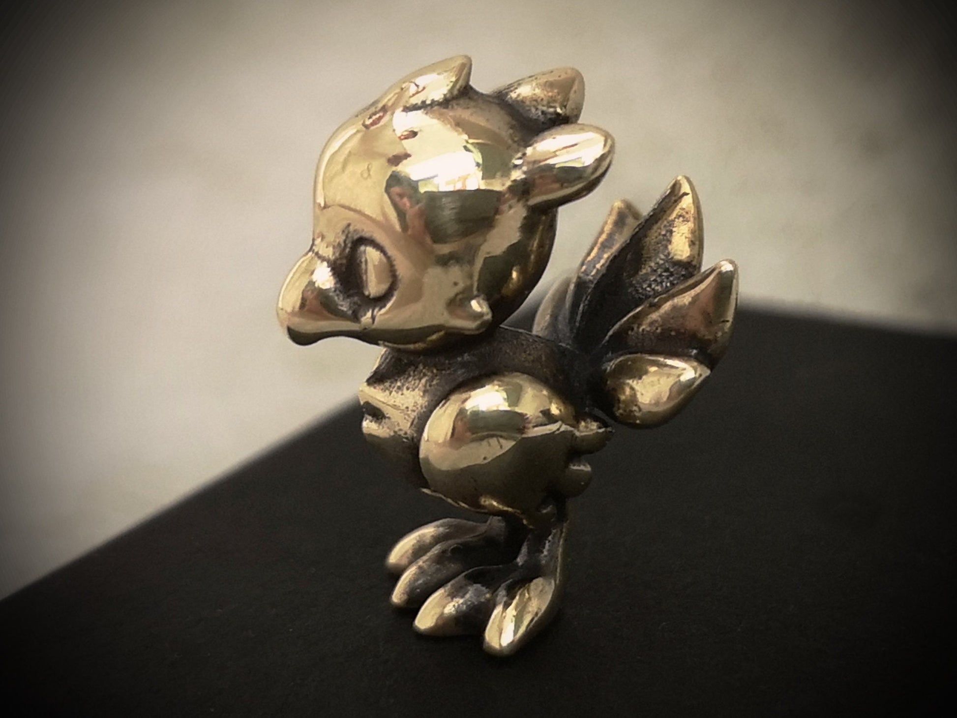 Final Fantasy Chocobo High Polished Metal Miniature Statue from Brass - Baldur Jewelry
