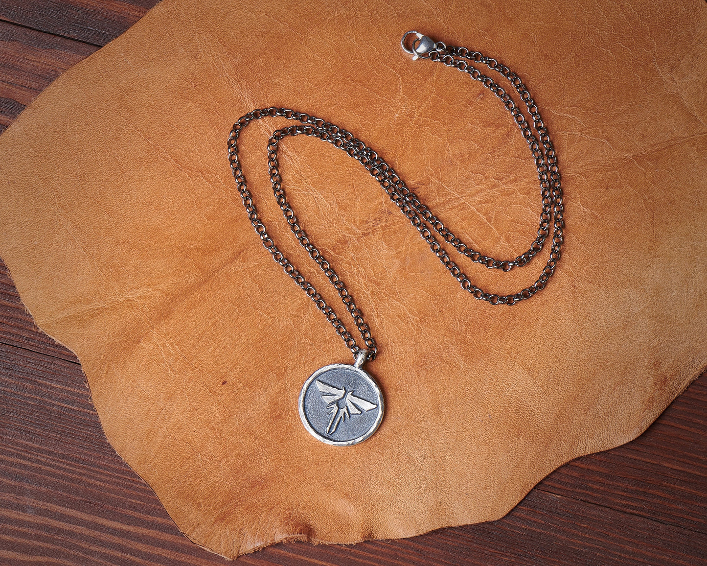 Sterling Silver Last of Us Firefly Fireflies Necklace Pendant Charm - Baldur Jewelry