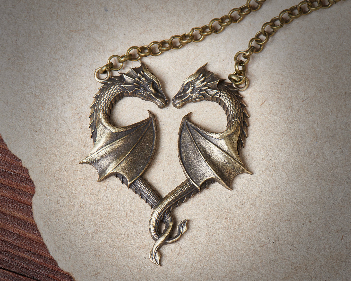 Dragon Necklace Heart Symbol of Love Pendant Jewelry Pendant Necklace