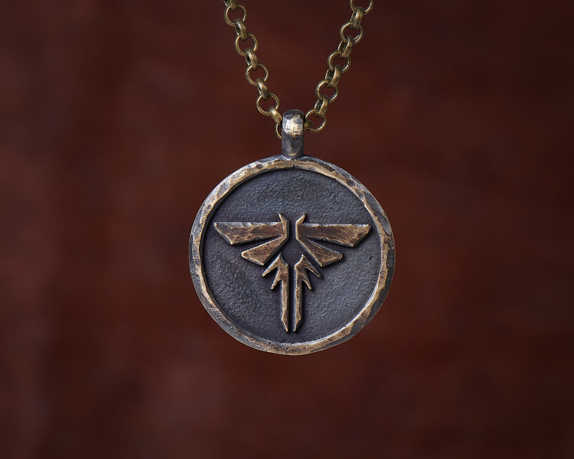 Sterling Silver Last of Us Firefly Fireflies Necklace Pendant Charm - Baldur Jewelry