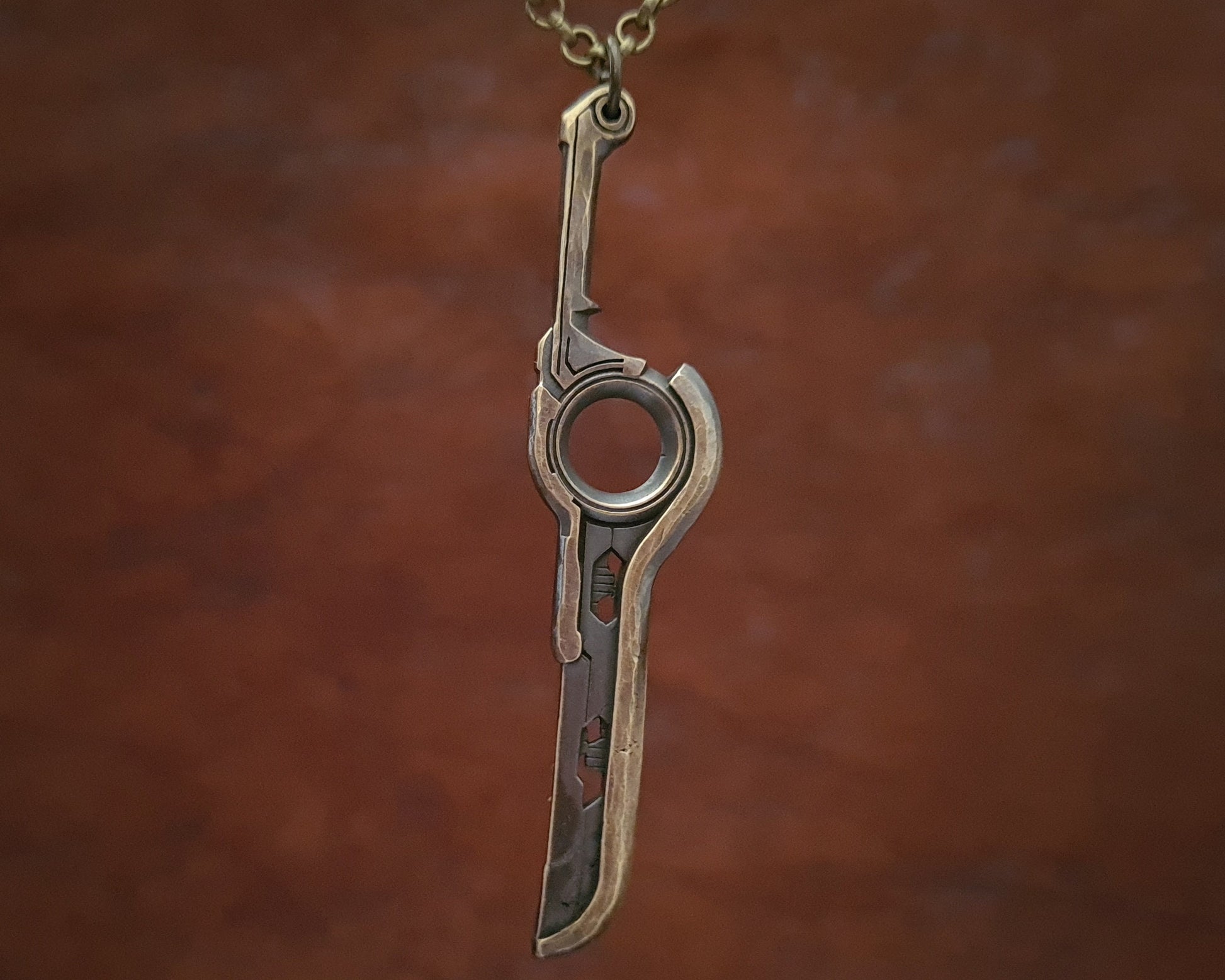 Xenoblade Chronicles Shulk Monado Sword Pendant Necklace Charm - Baldur Jewelry
