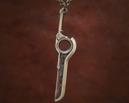 Xenoblade Chronicles Shulk Monado Sword Pendant Necklace Charm - Baldur Jewelry