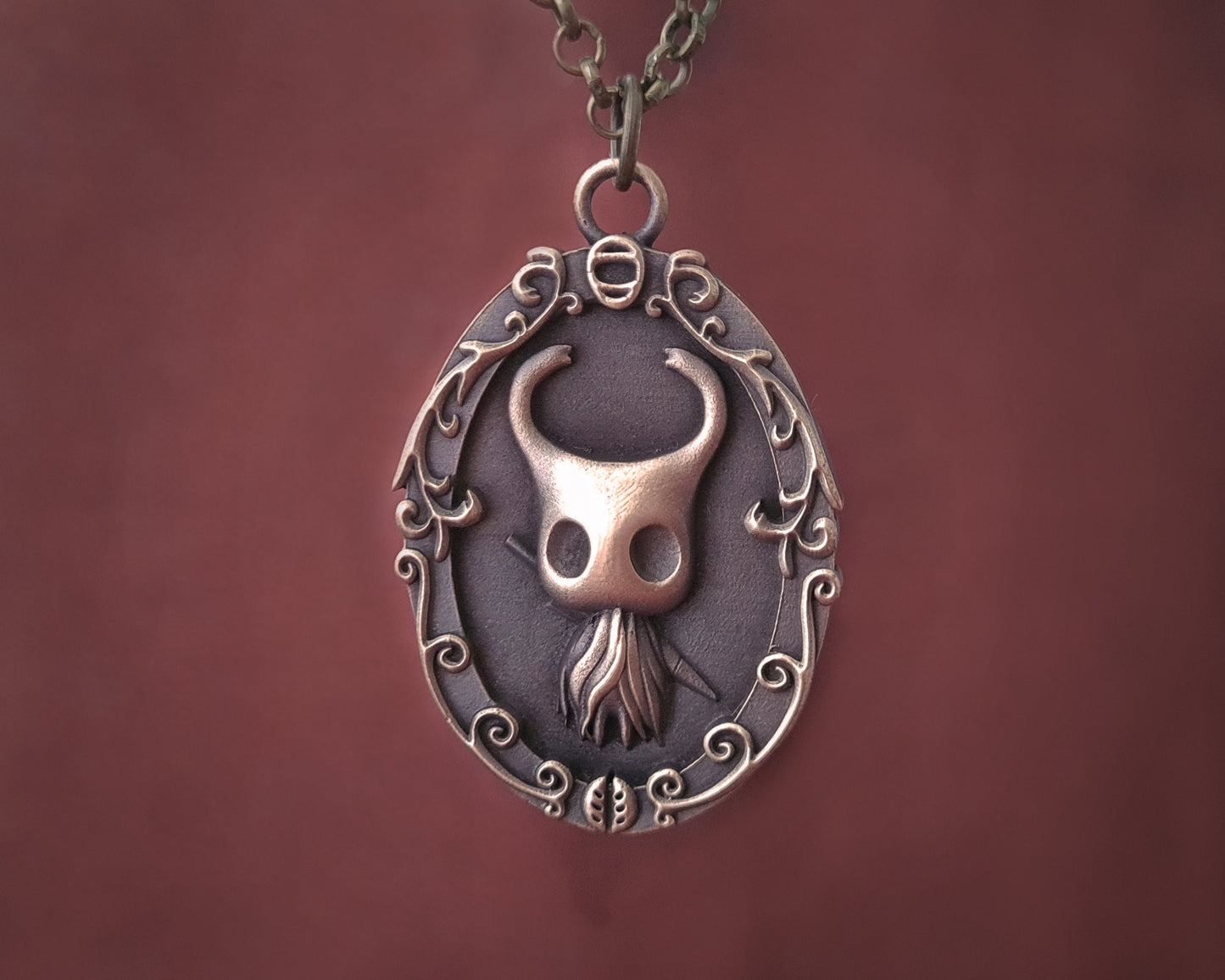 Brass Hollow Knight Pendant Necklace Charm Jewelry Charm - Baldur Jewelry