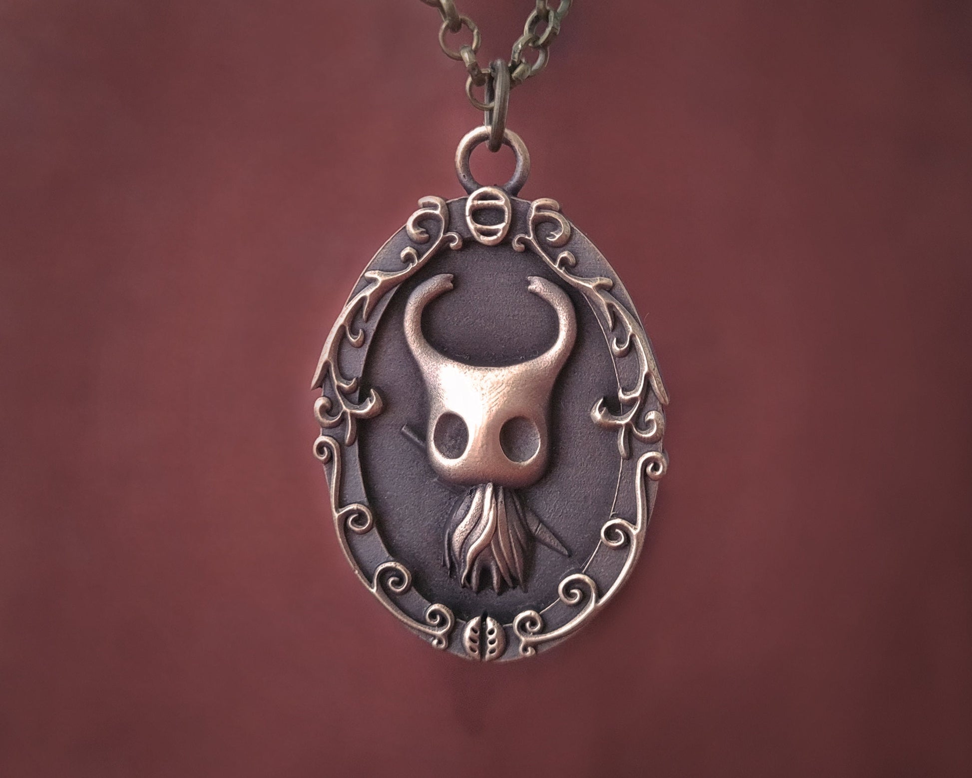 Brass Hollow Knight Pendant Necklace Charm Jewelry Charm - Baldur Jewelry