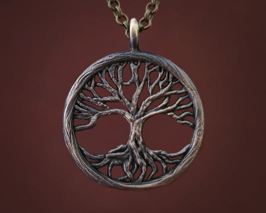 Viking Norse Yggdrasil Tree of Life Yggdrasil Pendant Necklace Jewelry Amulet - Baldur Jewelry