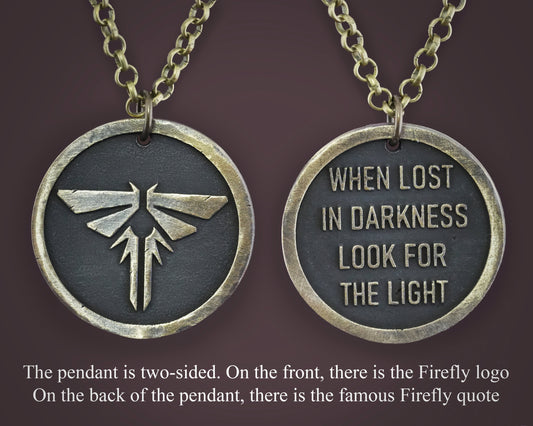 Halskette mit Anhänger „Last of Us Firefly“ aus Sterlingsilber, Glühwürmchen