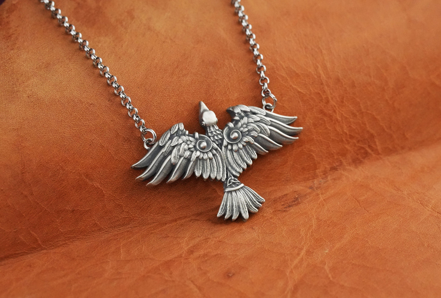 Celtic Phoenix Necklace Eternal Bird From Flames For Women - Transformation and Resilience