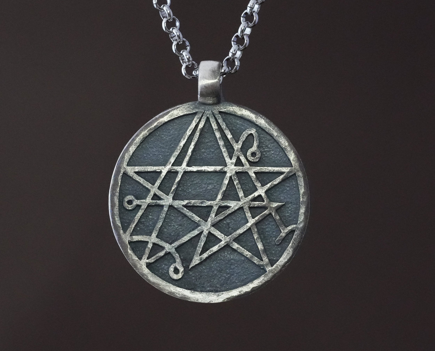 Lovecraft Cthulhu Necronomicum Necklace Pendant Amulet Jewelry - Baldur Jewelry