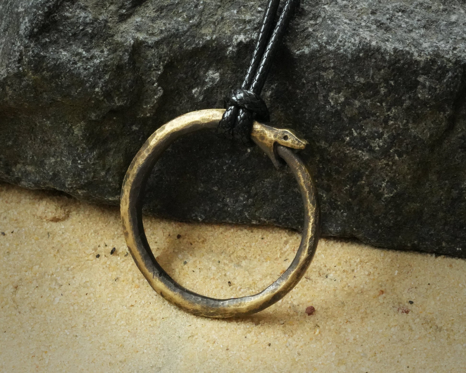 Ouroboros Snake Viper Ring Necklace Pendant Charm 925 Sterling silver Brass - Baldur Jewelry