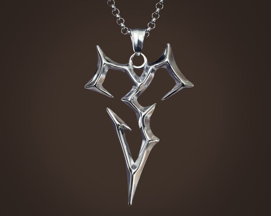 Large Sterling Silver Tidus Necklace from Final Fantasy X