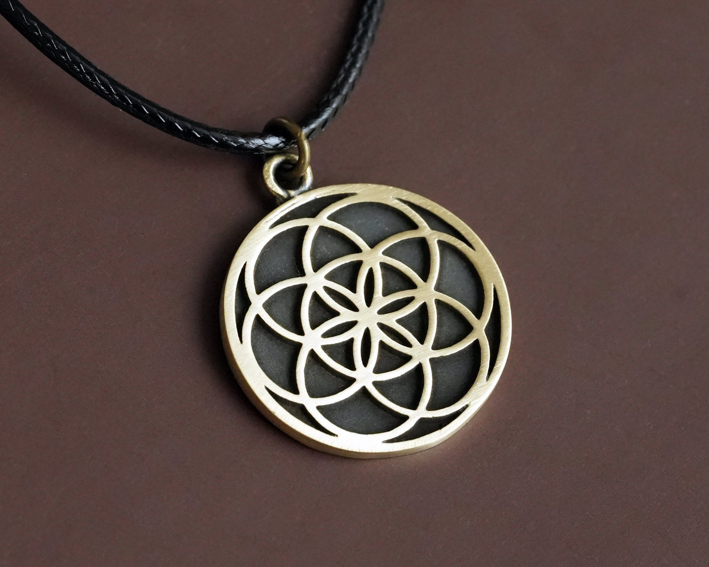 Handmade 925 Sterling Silver Seed of Life Mandala Jewelry Pendant Circle of Life Charm Sacred Geometry Necklace Yoga Protection Charm - Baldur Jewelry