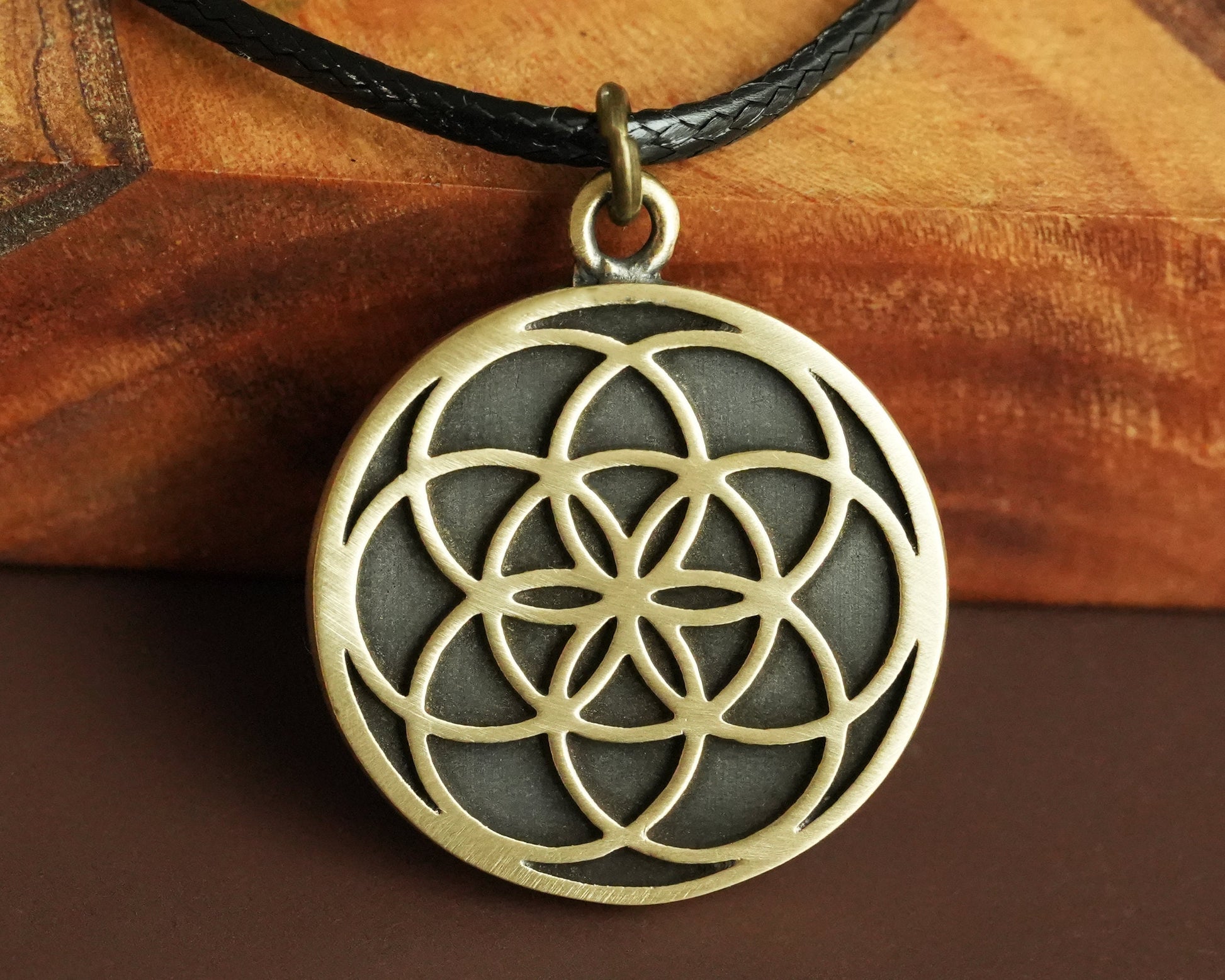 Handmade 925 Sterling Silver Seed of Life Mandala Jewelry Pendant Circle of Life Charm Sacred Geometry Necklace Yoga Protection Charm - Baldur Jewelry