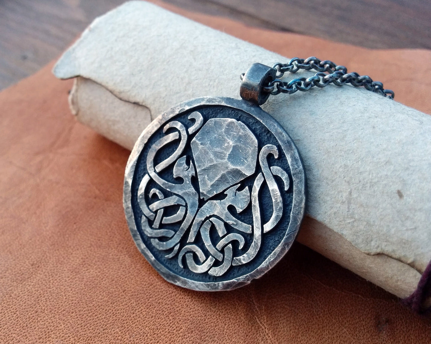 Lovecraft Cthulhu Necklace Pendant Amulet Jewelry - Baldur Jewelry