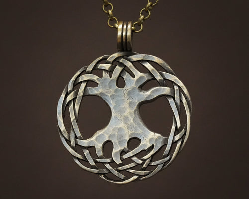 Viking Norse Yggdrasil Tree of Life Pendant Necklace Jewelry Amulet - Baldur Jewelry