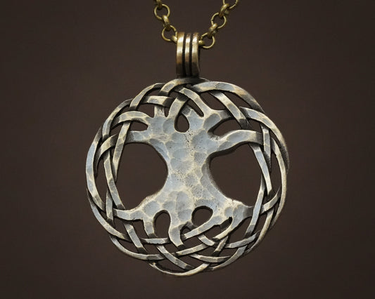 Viking Norse Yggdrasil Tree of Life Pendant Necklace Jewelry Amulet - Baldur Jewelry