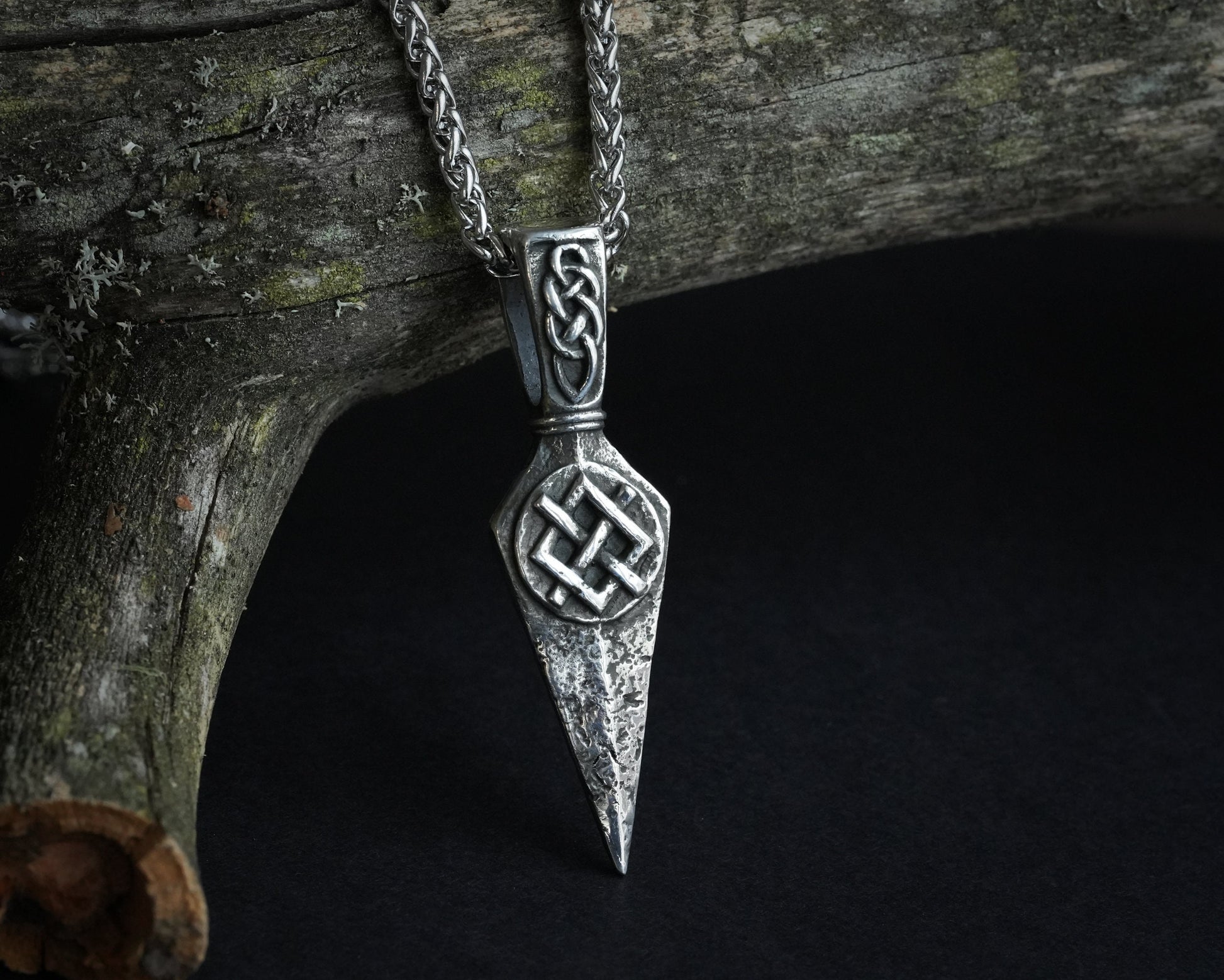 Men Spearhead Arrowhead Necklace Viking Gungnir Spear Pendant Necklace Charm Talisman Jewelry For Warrior Viking Gift for Men Odins Gifts - Baldur Jewelry
