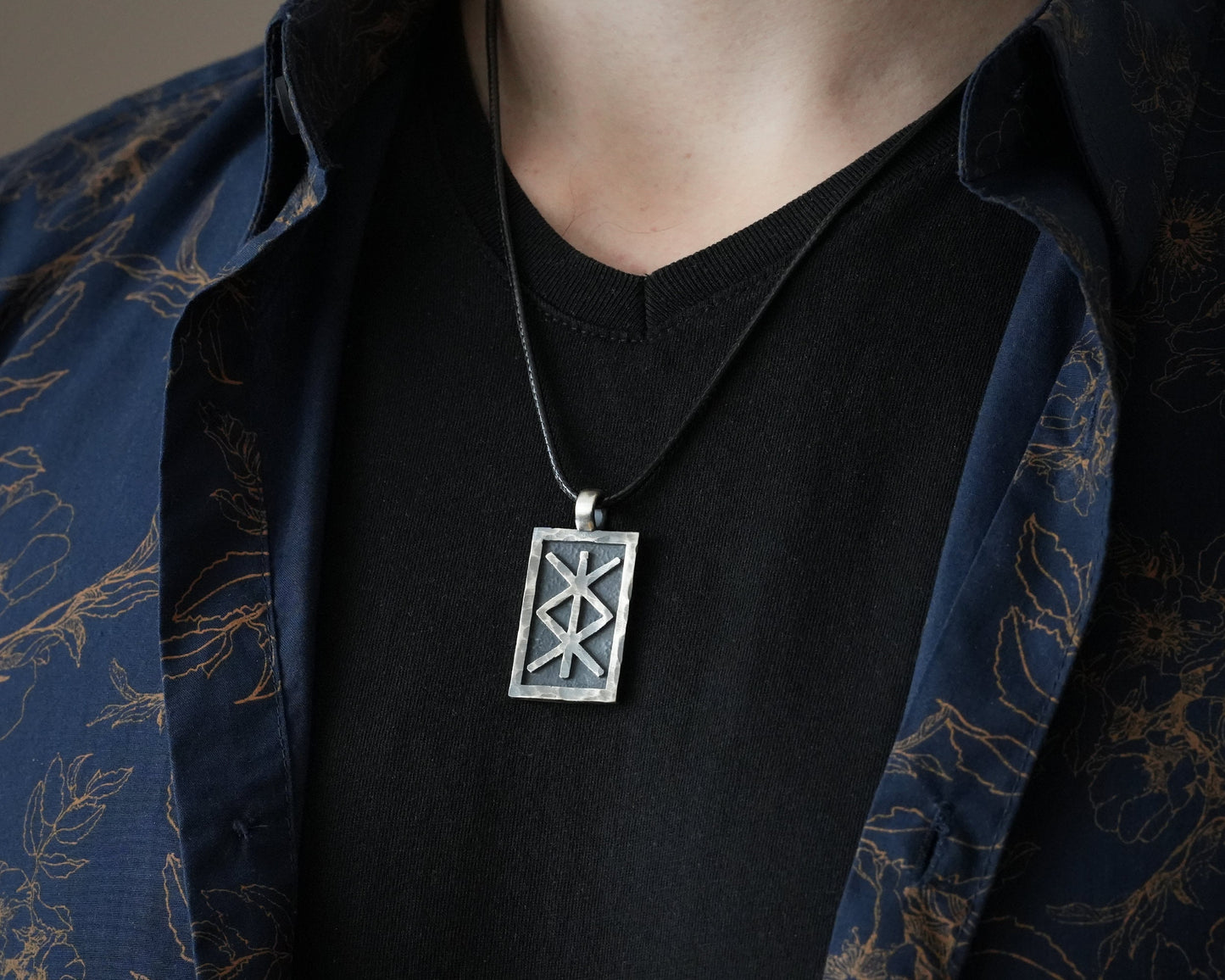 Bind Rune Protection Necklace Viking Elder Futhark Celtic Norse Jewelry Runes Pendant Amulet - Baldur Jewelry