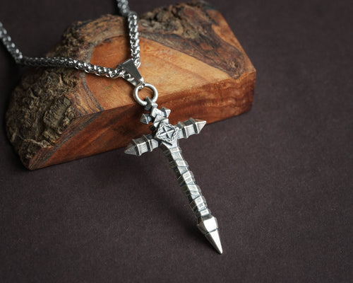 Vampire Killer Combat Cross Necklace Pendant Charm