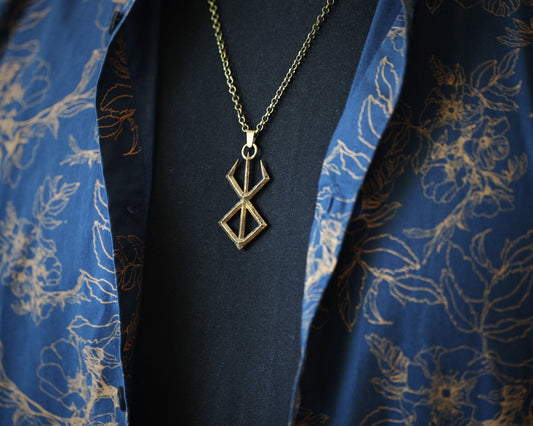 Brand of Sacrifice Rune Anime Necklace Pendant Jewelry Fantasy Cosplay Gift for Men Women - Baldur Jewelry