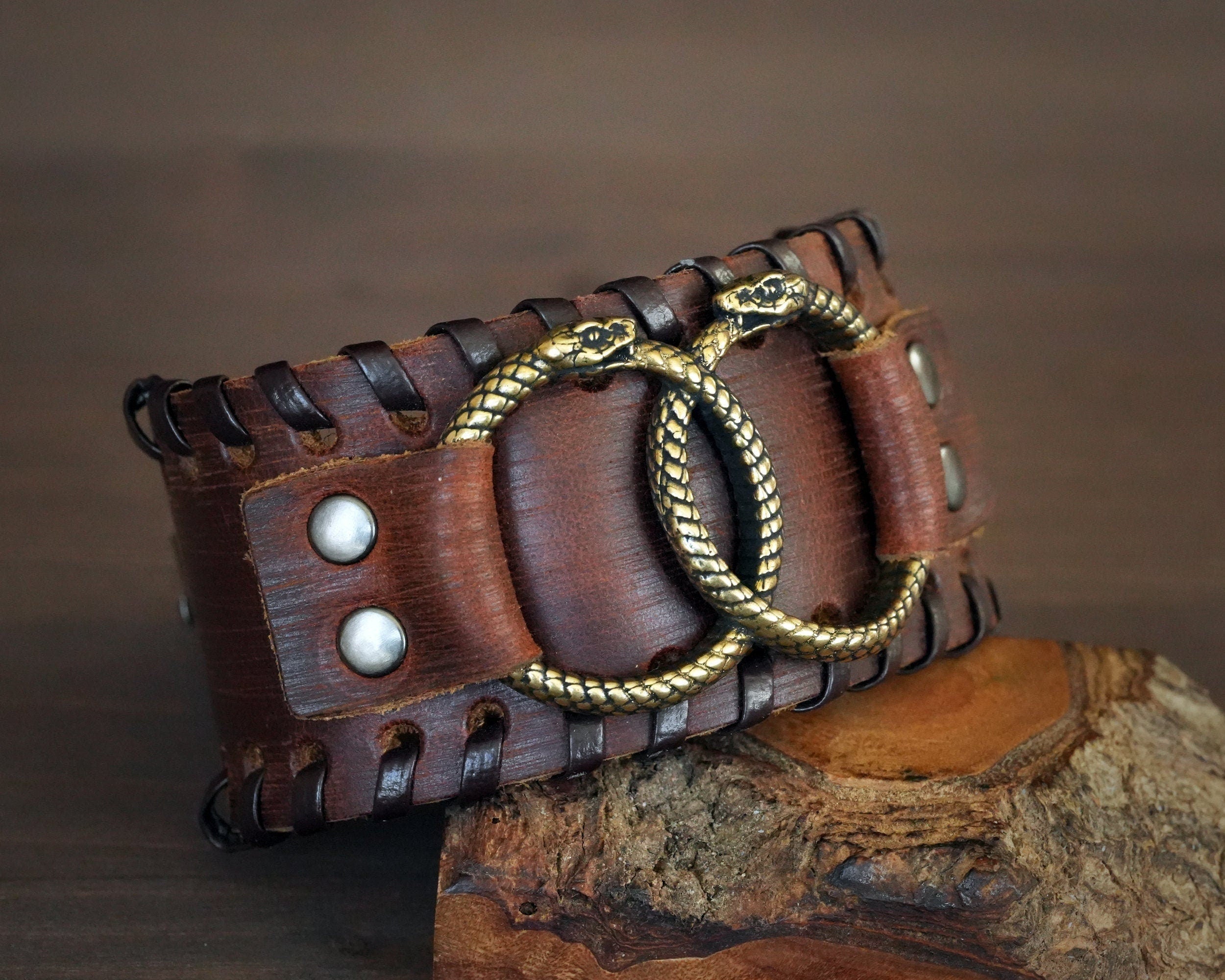 Ouroboros (Handmade high quality Leather Belt)