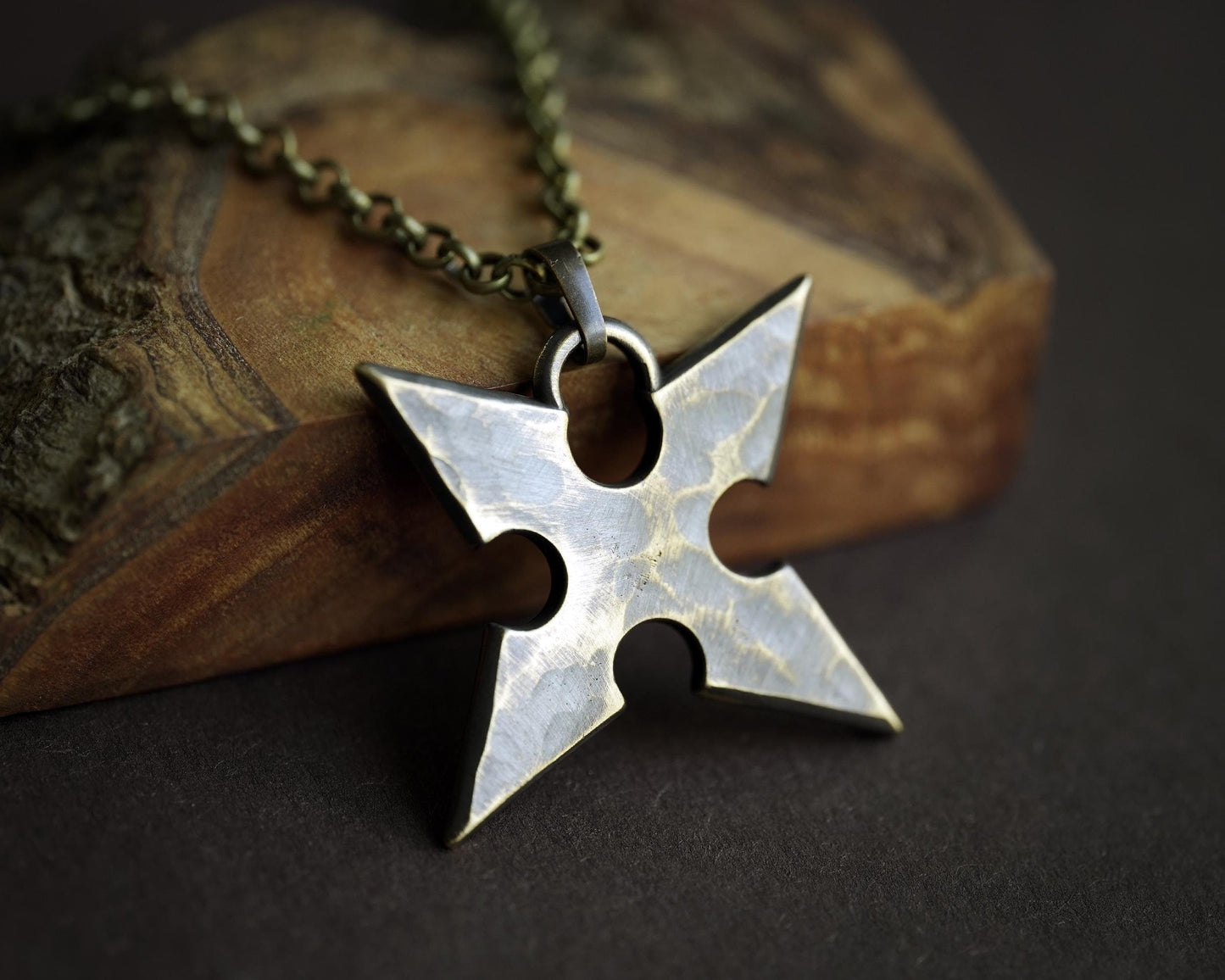 Brass / 925 Sterling Silver Kingdom Heart Roxas Cross Necklace Pendant Jewelry