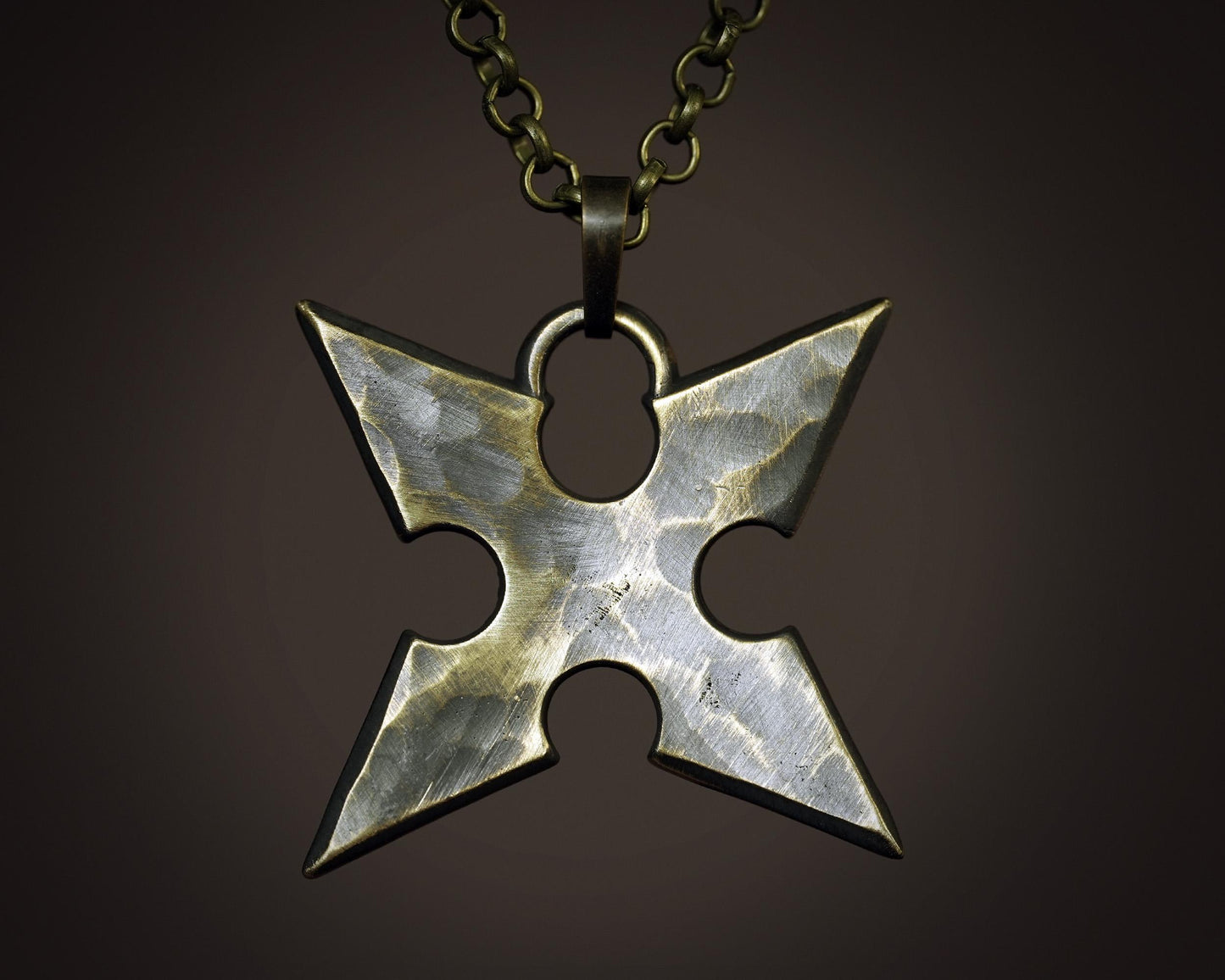 Brass / 925 Sterling Silver Kingdom Heart Roxas Cross Necklace Pendant Jewelry