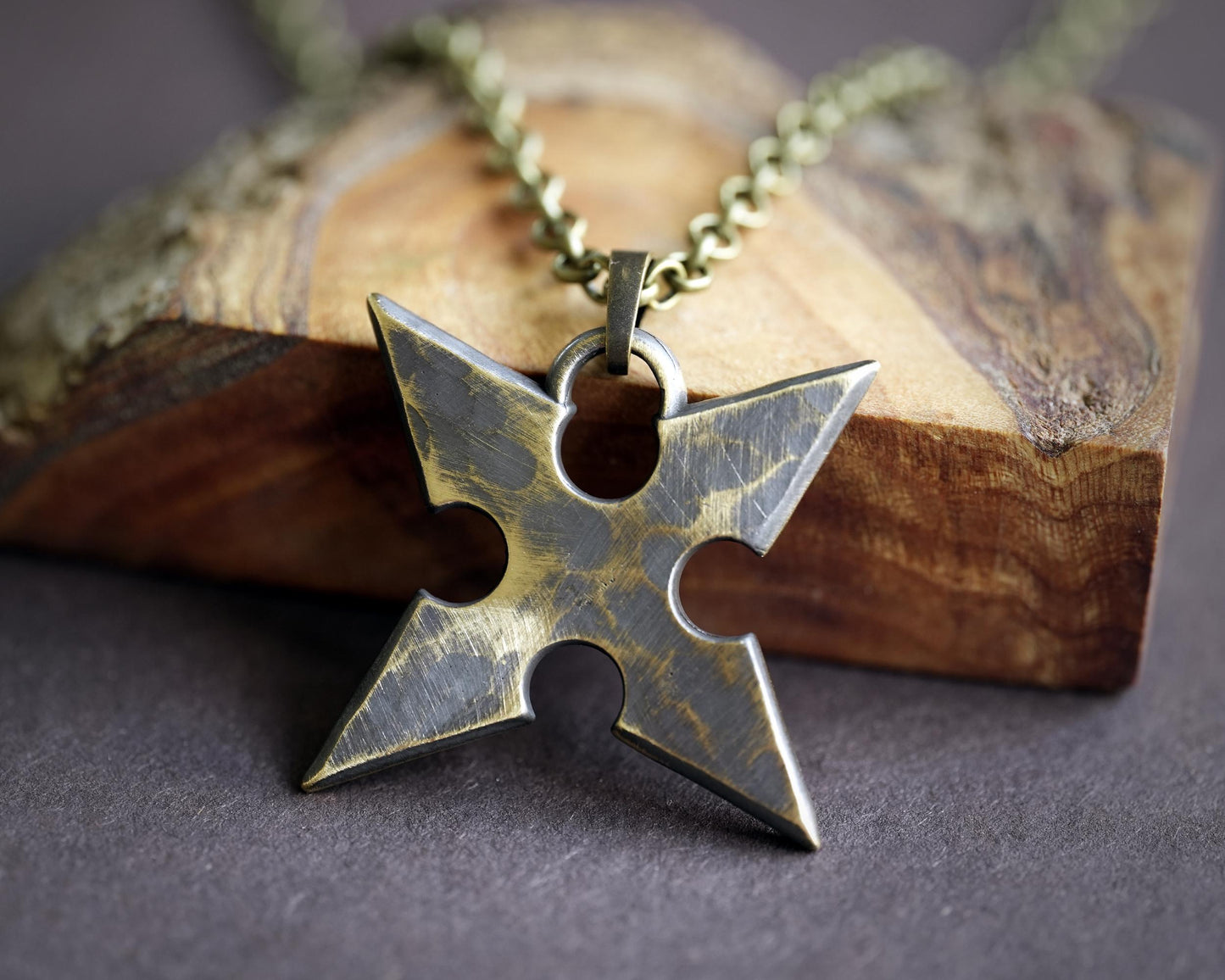 Brass / 925 Sterling Silver Kingdom Heart Roxas Cross Necklace Pendant Jewelry